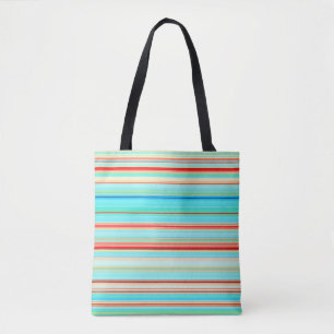 Multicolor Striped Pattern Tote Bag