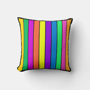 Multicolor Striped Pillows