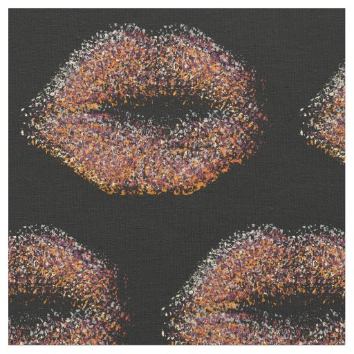 Multicolor Stylish Lips 15 Fabric Zazzle