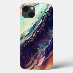Multicolor Swirling Stripes of Igneous Rock iPhone 13 Case