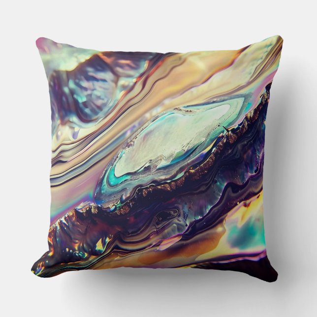 Multicolor Swirling Stripes of Igneous Rock  Cushion (Front)
