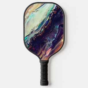 Multicolor Swirling Stripes of Igneous Rock Pickleball Paddle