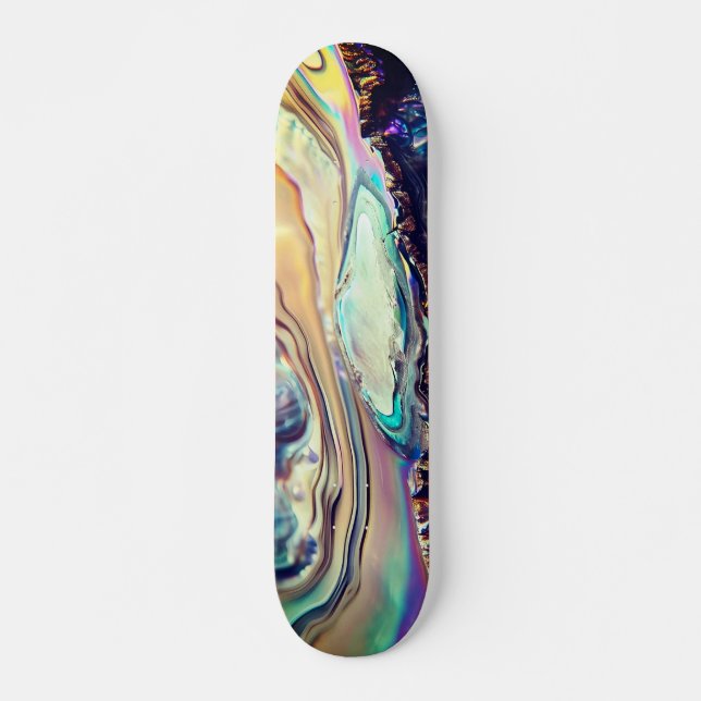 Multicolor Swirling Stripes of Igneous Rock  Skateboard (Front)