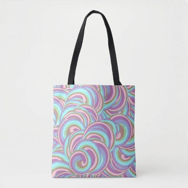 Multicolor Swirls Pattern Tote Bag (Front)