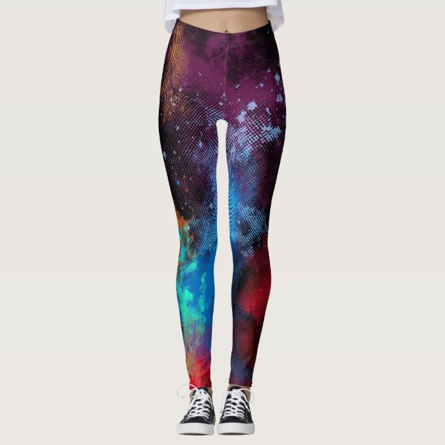 Multicolor Texture Leggings (Front)