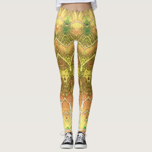 Multicolor textured "Ratti_Creative_Arts" Leggings