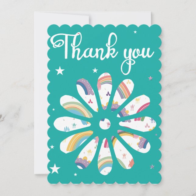 Multicolor Thank You Card (Front)