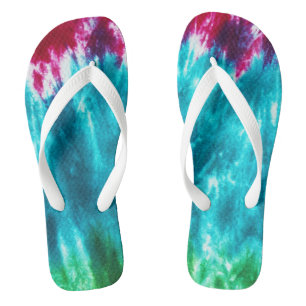 Multicolor Tie-Dye Thongs