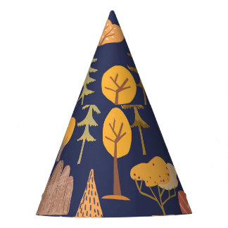 Multicolor Trees: Mid Autumn Vintage Party Hat