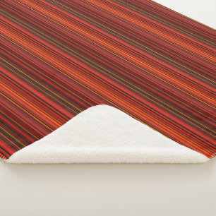 Multicolor - Trendy Style - Stripe Pattern Sherpa Blanket