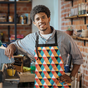 Multicolor Triangle Pattern Apron