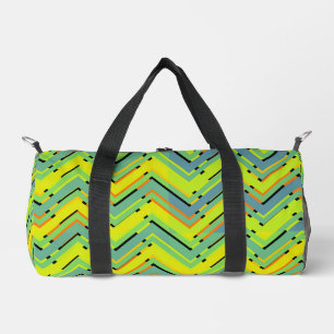 Multicolor tropical chevron duffle bag