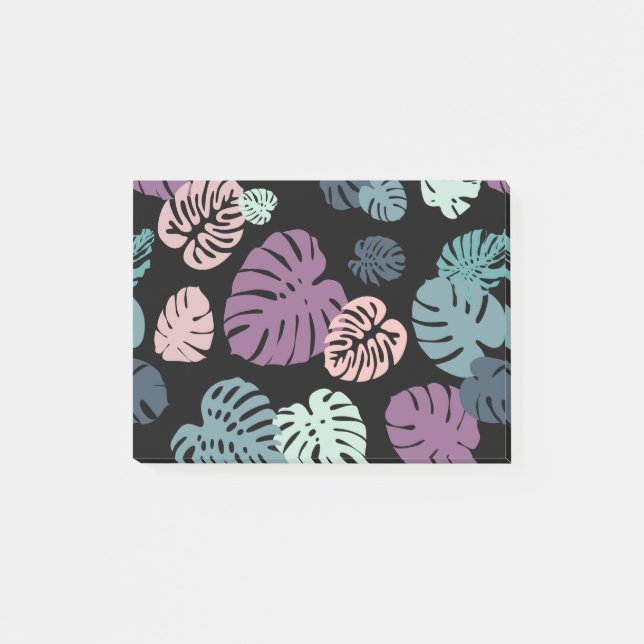 Multicolor Tropical Leaves 5 Post-it Notes (Front)