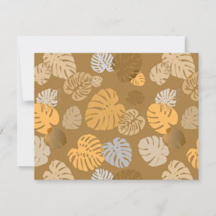 Multicolor Tropical Leaves 6 Card