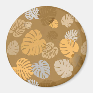 Multicolor Tropical Leaves 6 Magnet