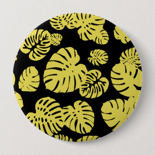 Multicolor Tropical Leaves 7 10 Cm Round Badge
