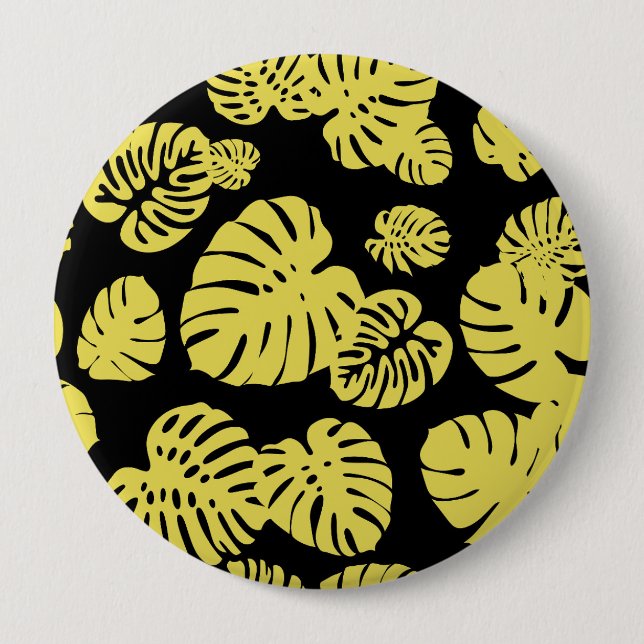 Multicolor Tropical Leaves 7 10 Cm Round Badge (Front)
