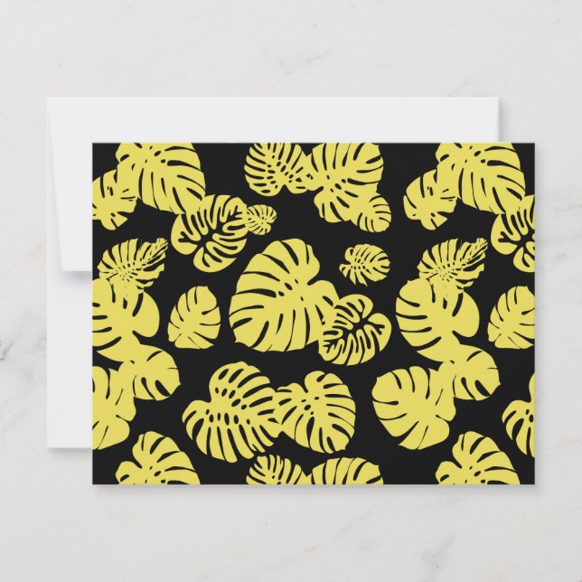 Multicolor Tropical Leaves 7 Card (Front)