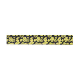 Multicolor Tropical Leaves 7 Wraparound Address Label