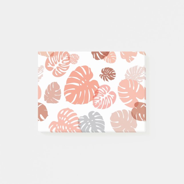 Multicolor Tropical Leaves 9 Post-it Notes (Front)