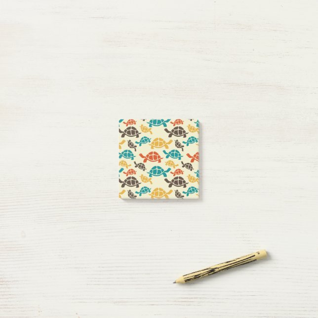 Multicolor Turtle Post-it Notes (On Desk)