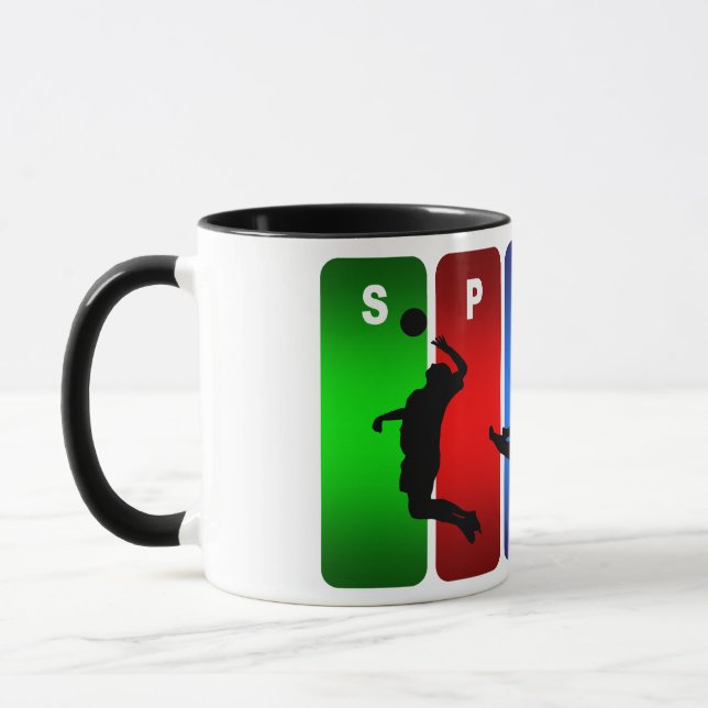 Multicolor Volleyball Emblem Mug (Left)
