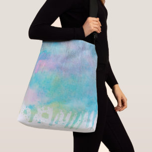 Multicolor Watercolor Crossbody Tote