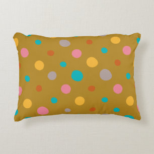 Multicolor Watercolor Dots 4 Decorative Cushion