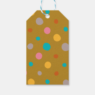 Multicolor Watercolor Dots 4 Gift Tags
