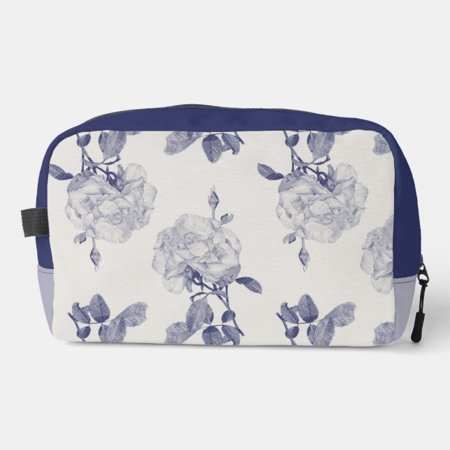 Multicolor Watercolor Rose Dopp Kit (Front)