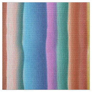 Multicolor Watercolor Stripes Pattern Fabric