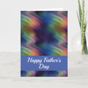 Multicolor Waves Happy Father's Day Card