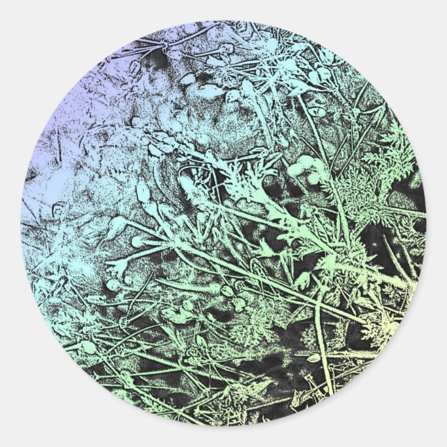 Multicolor Weeds Classic Round Sticker (Front)