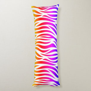 Multicolor Zebra Print Body Pillow
