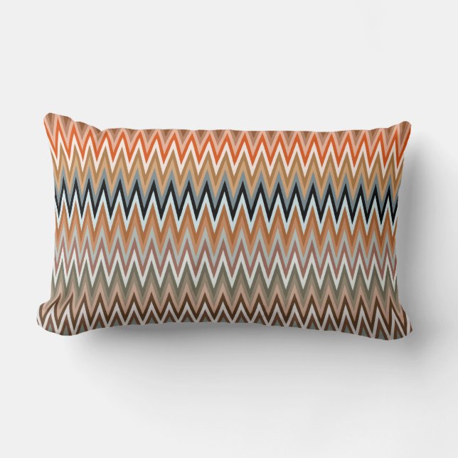 Multicolor Zigzag Pattern Lumbar Cushion (Front)