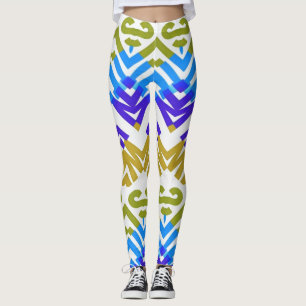 Multicolor zigzag pattern "Ratti_Creative_Arts" L Leggings