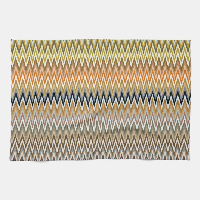 Multicolor Zigzag Pattern Tea Towel (Horizontal)