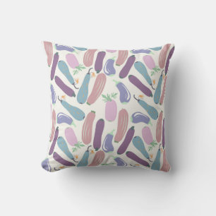 multicolor zucchini pattern cushion