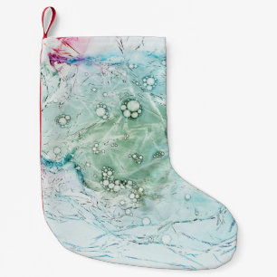 Multicolored abstract artwork small christmas stocking