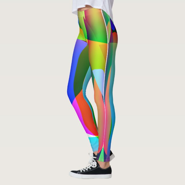 Multicolored Abstract Long Legging (Left)