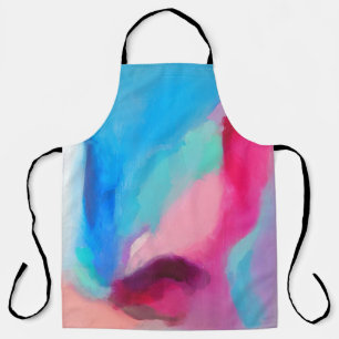 Multicolored abstract painting apron