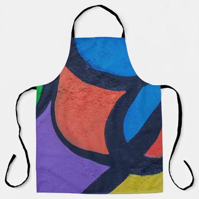 Multicolored abstract painting apron (Front)