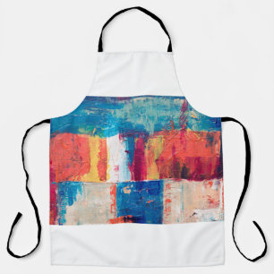 Multicolored abstract painting apron