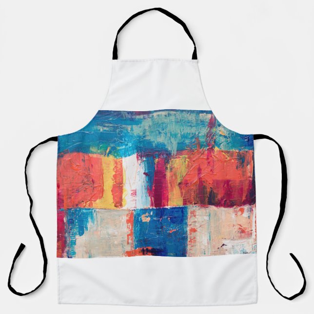 Multicolored abstract painting apron (Front)