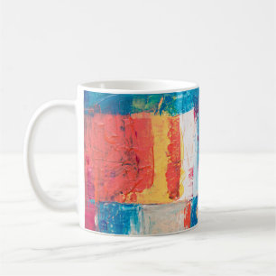 Multicolored abstract painting coffee mug