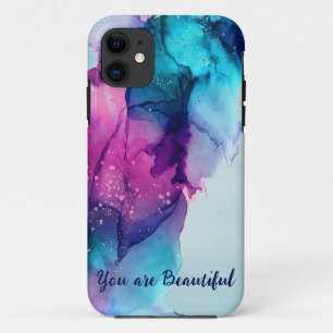 Multicolored abstract painting iphone case
