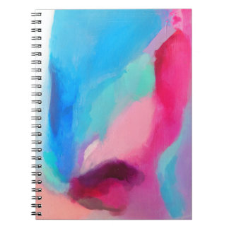 Multicolored abstract painting notebook