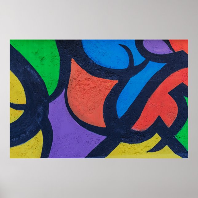 Multicolored abstract painting poster (Front)