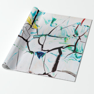 MULTICOLORED ABSTRACT PAINTING WRAPPING PAPER