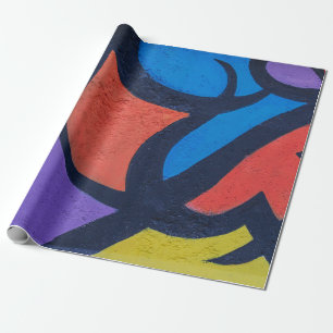 Multicolored abstract painting wrapping paper